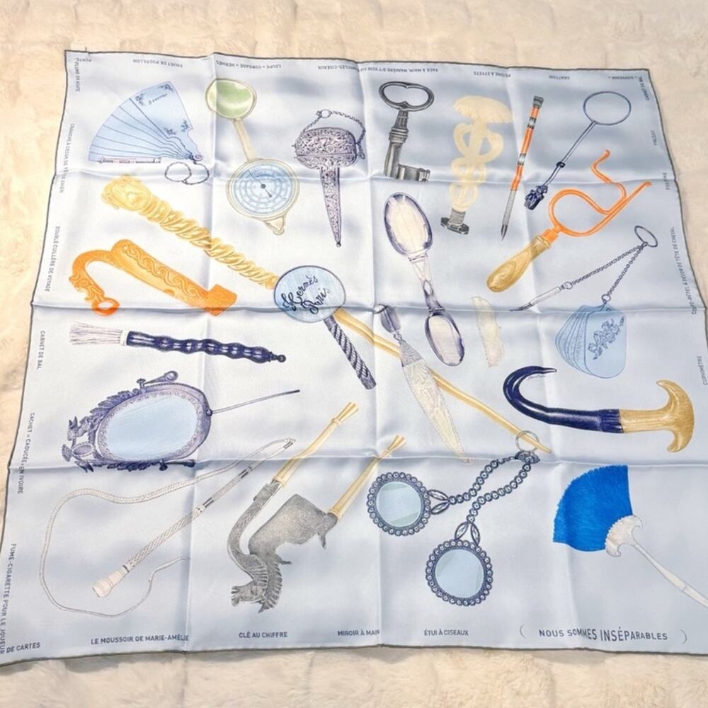 Hermès silk scarf 90